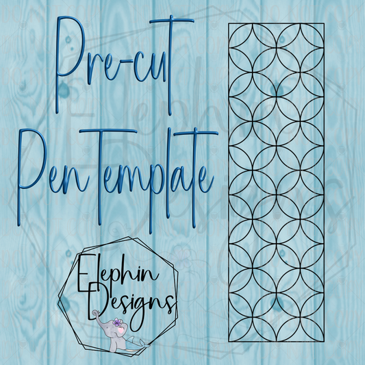 Art Deco Circles V1 Double Sided Adhesive Precut Pen Template