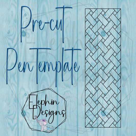 Basket Weave Double Sided Adhesive Precut Pen Template