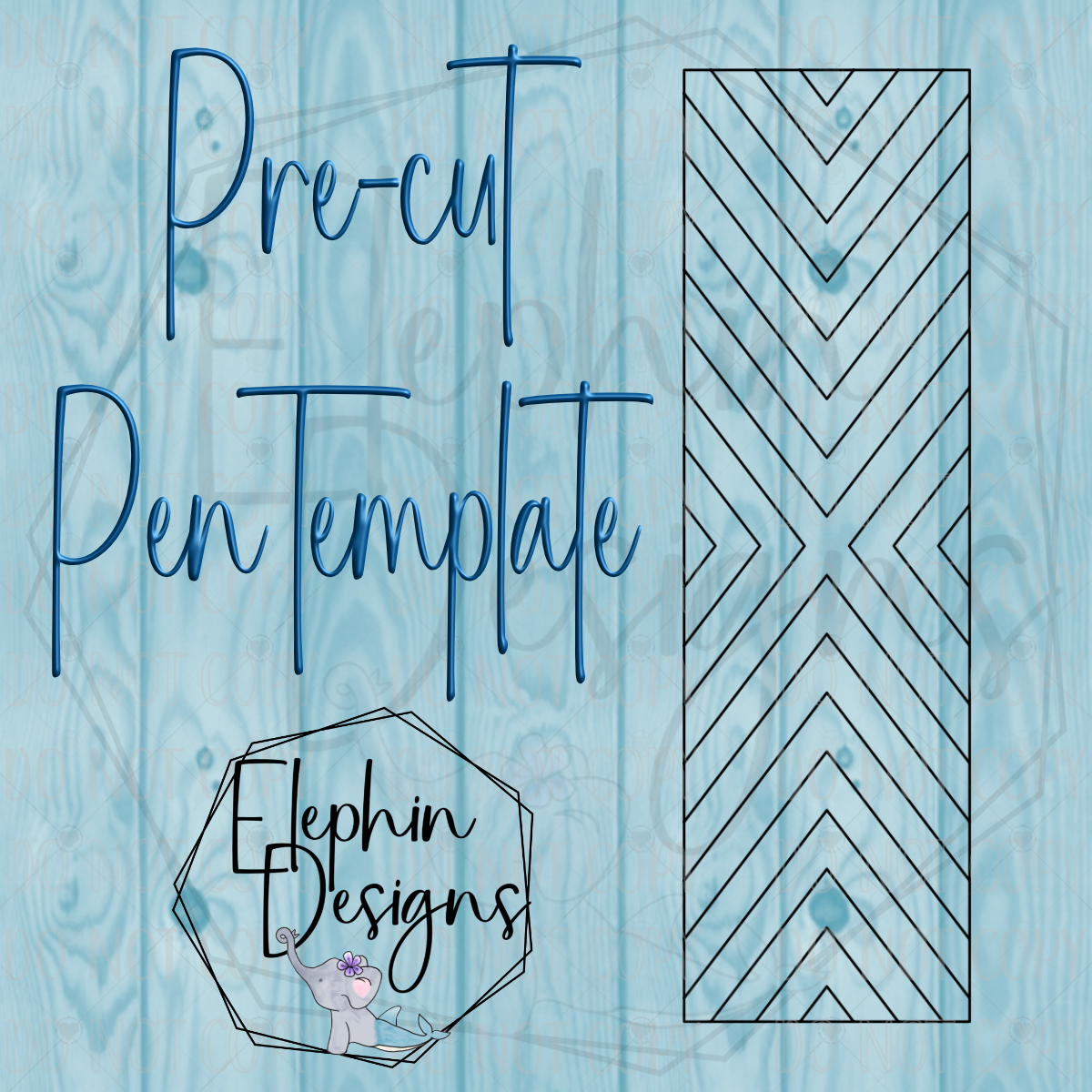 Bouji X Double Sided Adhesive Precut Pen Template