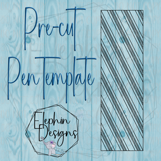 Candy Cane Stripes Double Sided Adhesive Precut Pen Template