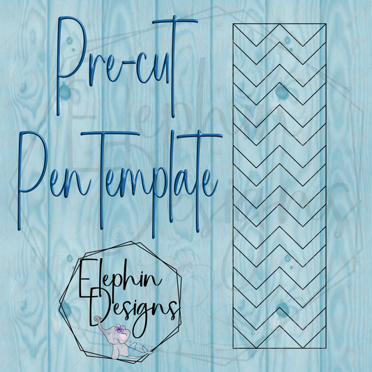 Chevron Double Sided Adhesive Precut Pen Template