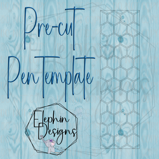 Honeycomb-outline Double Sided Adhesive Precut Pen Template