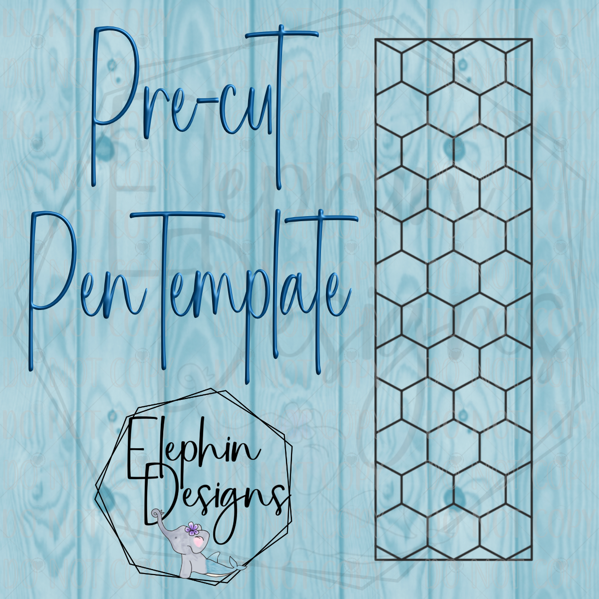 Honeycomb Double Sided Adhesive Precut Pen Template
