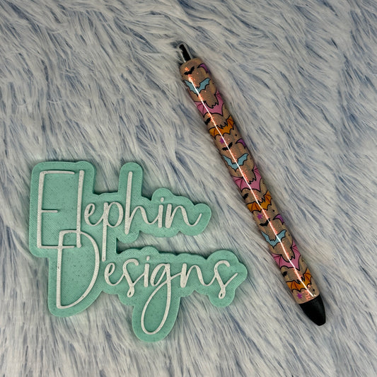 Colorful Bats Glitter Halloween Pen | Ready to Ship