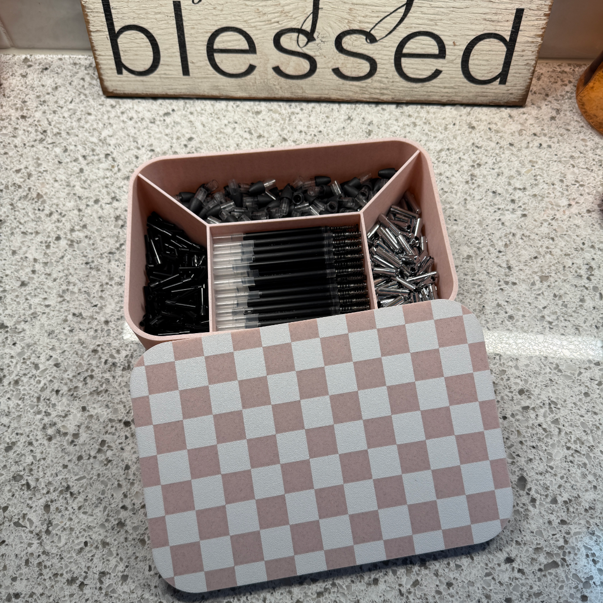 3D Printed Pen Parts Caddy | InkJoy Organizer Tray with Lid