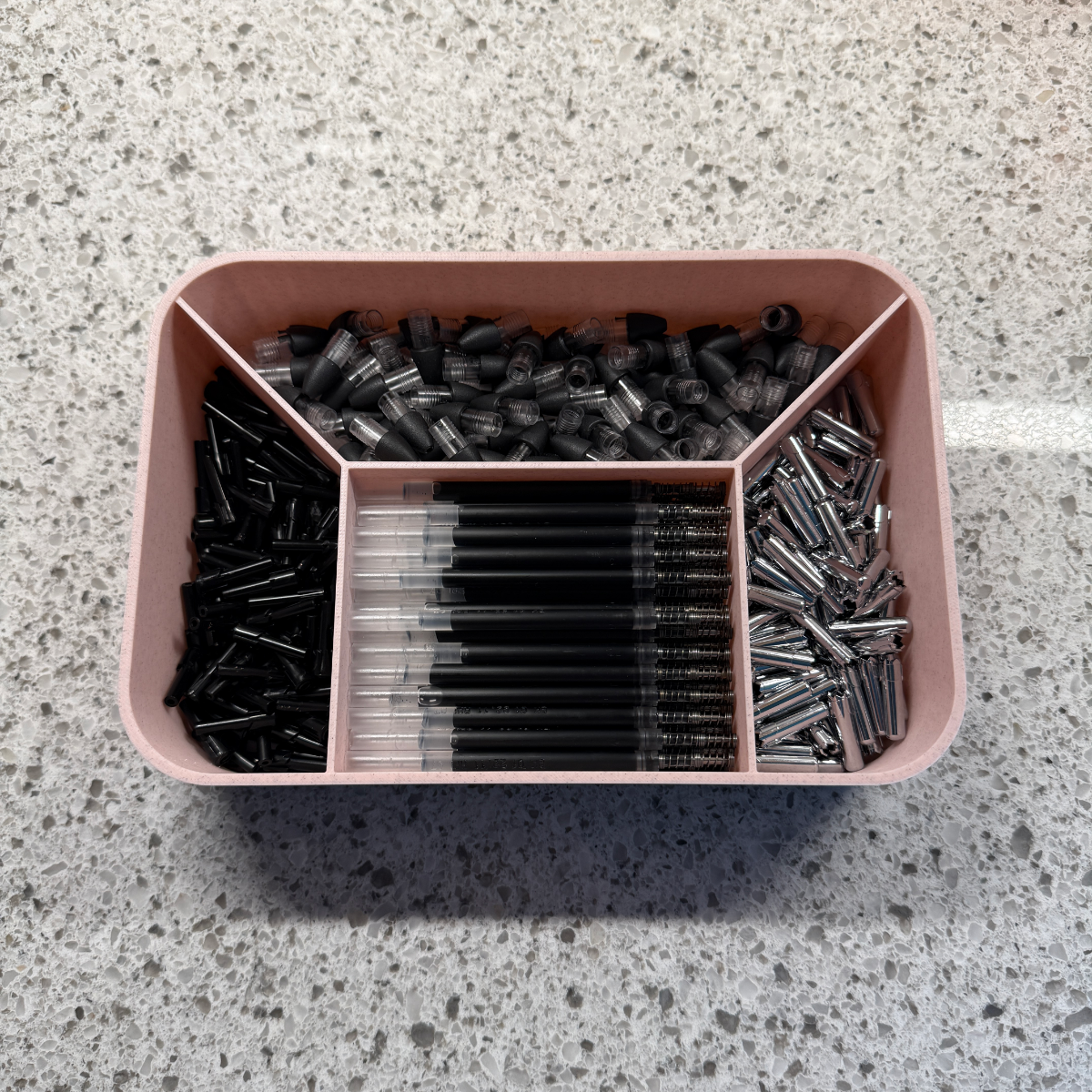 3D Printed Pen Parts Caddy | InkJoy Organizer Tray with Lid