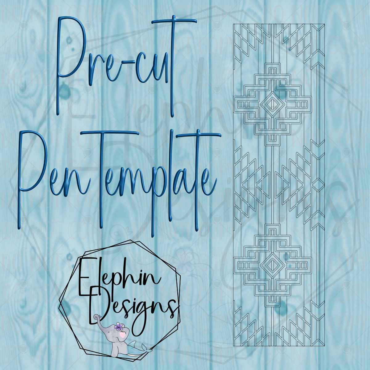 SW Art Deco V3 Outline Double Sided Adhesive Precut Pen Template